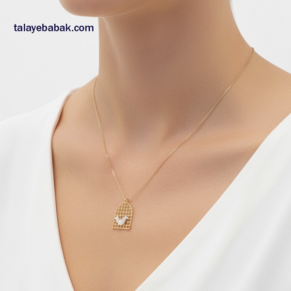 گردنبند طلا مدل مرغ آمین