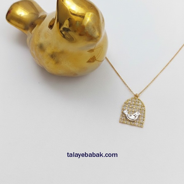 گردنبند طلا مدل مرغ آمین