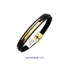 دستبند چرم و طلا DM020