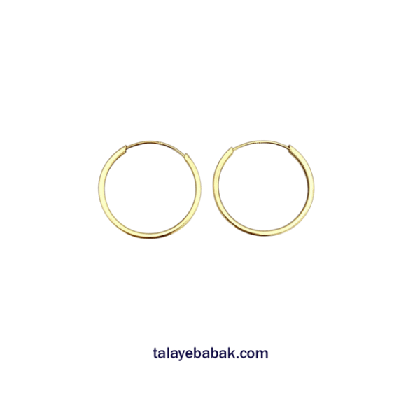 گوشواره حلقه ای پروفیلی 2 سانتی