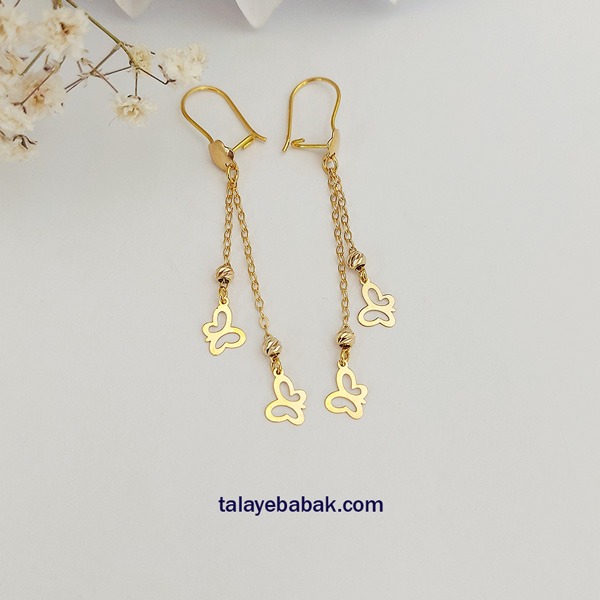 گوشواره آویز پروانه