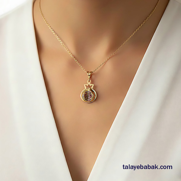 آویز انار نگین دار 007