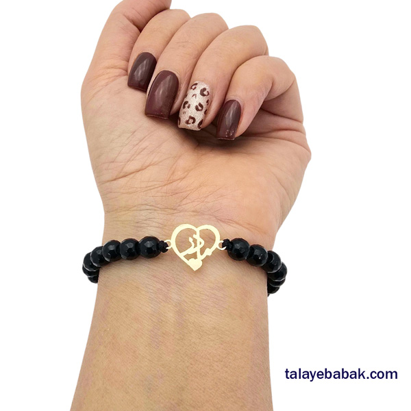 دستبند سنگ و طلای مادر