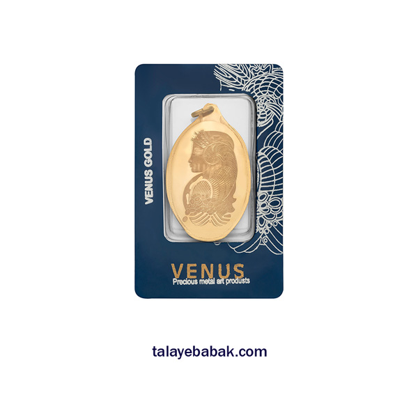 آویز پلاک طلای ۱۸ عیار ونوس 1 5 گرمی