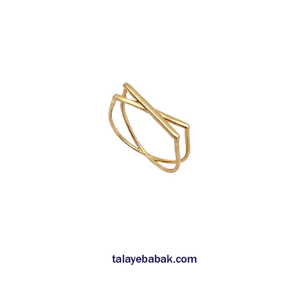 انگشتر مینیمال ضربدری