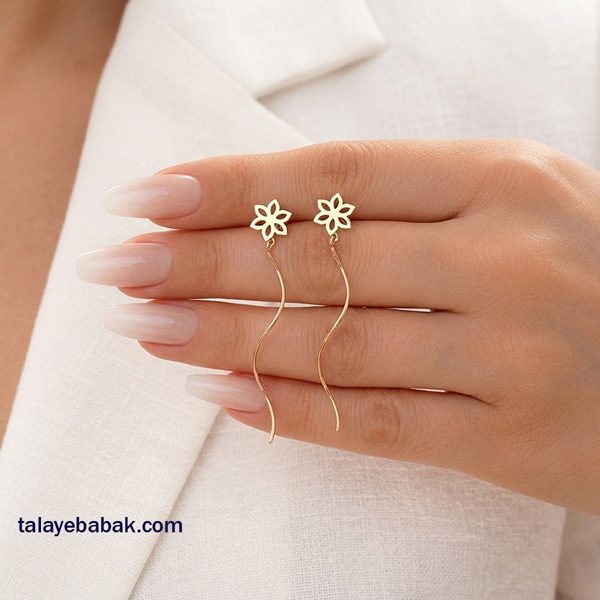 گوشواره کرلی گل 010
